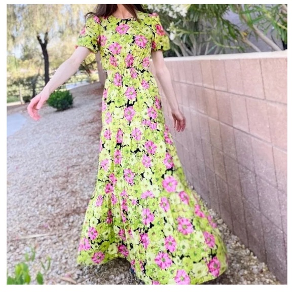 Wayf Floral Cutout Tiered Maxi Dress - Picture 1 of 5